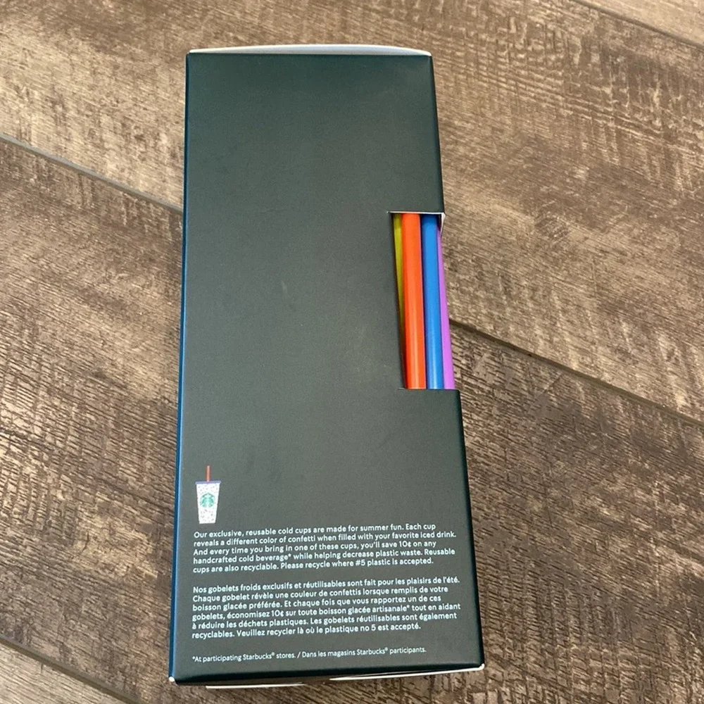 NIB STARBUCKS Confetti Color Changing Cold Cups BRING ON WARM WEATHER! - Picture 2 of 6